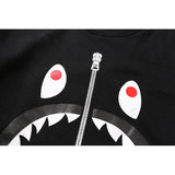 Shark Print Sweatshirts Zipper Round-Neck Pullover Autumn And Winter Male And Female Couples Wear Base