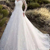 Bridesmaid Dress Women's Amazon Long Sleeve off Shoulder White Bridal Wedding Dress Gown