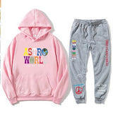 Travis Scott Astroworld Hoodie & Pant 2 Piece Set Printed Men and Women Fashion Casual Top