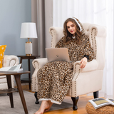 Hoodies Blankets Leopard Print Lazy Blanket Lamb Wool