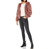 Women Winter Coats Imitation Fur Hooded Long Sleeve Zipper Plush Women's Jacket
