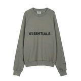 Fog Fear of God Essentials Sweatshirt Double Line Letter Loose round Neck Fleece-Lined Sweater