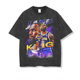 LeBron James Shirt James Printed Short-Sleeved T-shirt Loose Heavy Sports
