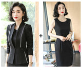 Women's Autumn Uniform Designs Formal Style Office Lady Bussiness Attire Work Suit Women's OL Jacket