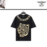 Boylondon T-shirt plus Size Fashion Slim Fit Printed Black