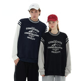 Preppy Aesthetic Sweatshirt Sweater Hong Kong Style Street Loose Couple