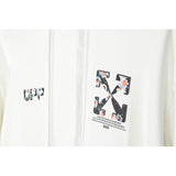 Ow Autumn and Winter Loose Stitching Arrow Hooded Sweater Men and Women Couple Long Sleeve Owt hoodie