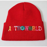 Travis Scott Astroworld Cap Color Embroidery Knitted Hat Pullover Men and Women Beanie Hat