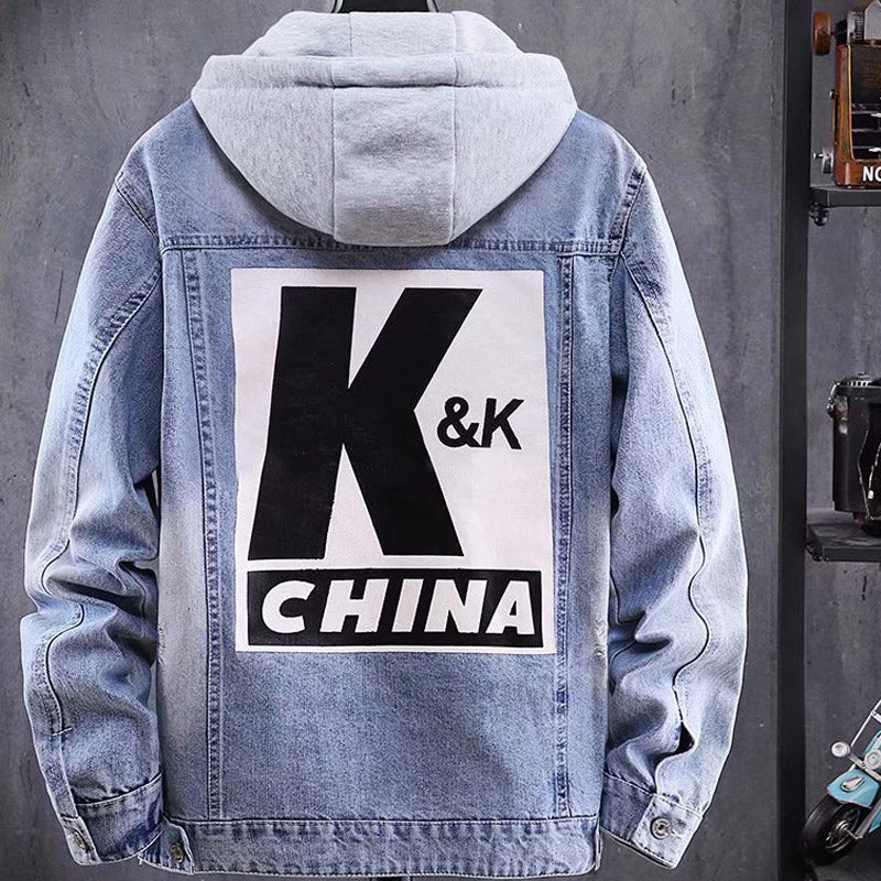 Men Denim Jacket Men's Denim Coat Spring and Autumn