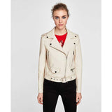 Leather Biker Coat Gothic Leather Jacket Women Pu Jackets Autumn Jacket Lapel Motorcycle Jacket