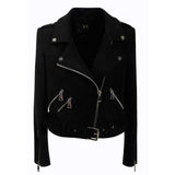 Leather Biker Coat God Leather Jacket Women Pu Jackets Long Sleeve Cropped Leather Coat Punk Motorcycle Clothing