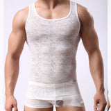 Men Rave T Shirt Men's Vest Breathable Lace