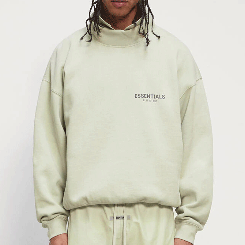 Fog Fear of God Essentials Sweatshirt Polyline Reflective Letters High Street Loose Turtleneck Sweater