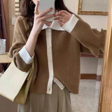 Preppy Aesthetic Sweater Sweater Women's Autumn Ancient Loose Knitted