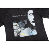 Marilyn Manson T Shirt Vintage Tee Short Sleeve Couple Wear