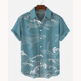 Men Beach T Shirts Men's Short Sleeve Printed Shirt