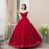 Women's Evening Dress Ball Gown Princess Quinceanera Wedding Dresses Colorful Wedding Dress Wedding Banquet Long Host Evening Dress Women