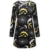 Skull Dress Autumn and Winter Dress Pumpkin Print Long Sleeve Skirt