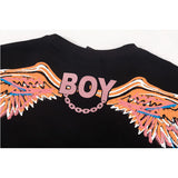 Boylondon T Shirt Training Practice Fashion Slim Wings