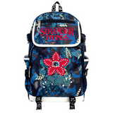 Stranger Things Backpack Printed Backpack USB Charging Schoolbag Computer Bag