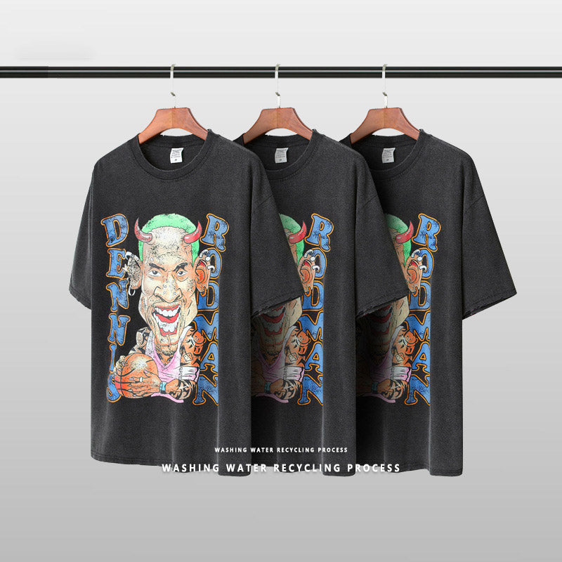 Preppy Aesthetic T Shirt Men's Summer Printed Short Sleeve Retro