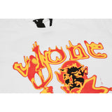 Skull Vlone Shirt Flame Covert One the Hades Factor Large V Print round Neck Loose Short Sleeves