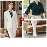 Women Autumn Uniform Designs Formal Style Office Lady Bussiness Attire Work Suit Suit