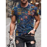 Tactics Style T Shirt for Men Large Men's Short-Sleeved T-shirt