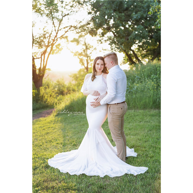 Maternity Clothes Dress Short Sleeve Mopping Dress Pregnant Women Large Skirt Long Dress