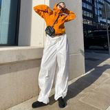 Julia Fox Low Rise Trousers Vintage Casual Loose Track Pants