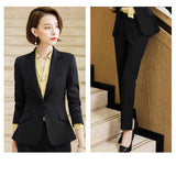 Women Autumn Uniform Designs Formal Style Office Lady Bussiness Attire Work Suit Business Suit Formal Suit Work Clothes