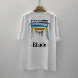 Rhude T Shirt Limited Rhude Casual Hip Hop Summer Loose round Neck
