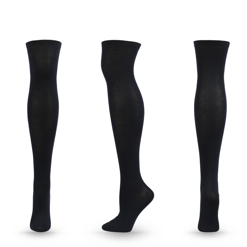Winter Thick Knit Thigh High Socks Long Stockings Boot Solid Color over the Knee Stockings Sweat-Absorbent Breathable Dance Pantyhose