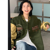 Baggy Jacket Embroidered Baseball Uniform Male Spring and Autumn Coat