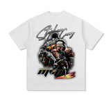 Stephen Curry Shirt Curry Character Print Short Sleeve Heavy Loose round Neck Cotton