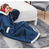 Hoodies Blankets Large Vertical Pocket Lazy Blanket Lamb Wool 120cm