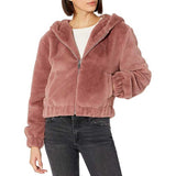 Women Winter Coats Imitation Fur Hooded Long Sleeve Zipper Plush Women's Jacket