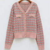 Preppy Aesthetic Sweater Autumn and Winter Knitting Cropped Sweater