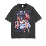 JA Morant Shirt JA Morant Printed Short-Sleeved T-shirt Chalk Vintage Distressed Sports