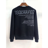 Dsq2 Hoodie DSQ Lian D2 Half Piece Large Leaf Printed Sweater Trendy Men's Autumn and Winter