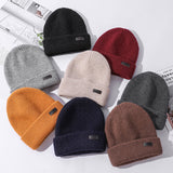 Mens Winter Hats Men's Hat Autumn and Winter Casual Knitted Hat Warm Pullover Cap