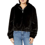 Women Winter Coats Imitation Fur Hooded Long Sleeve Zipper Plush Women's Jacket