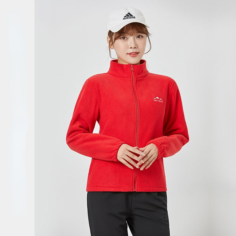 Moisture Wicking Hoodie Coat Men's and Women's Autumn and Winter Fleece Shell Jacket Cardigan Jacket