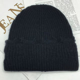 Toboggan Hat Autumn and Winter Knitted Woolen Cap Women's Warm Pullover Hat