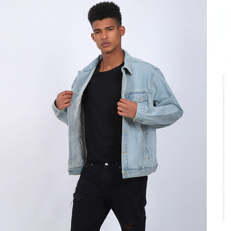 Baggy Jacket Men's Spring and Autumn Wear Men's Jacket Denim Coat Coat