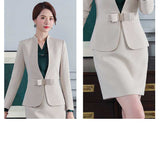 Women Autumn Uniform Designs Formal Style Office Lady Bussiness Attire Work Suit Business Wear Suit