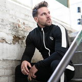 Men Tracksuit Sports Casual Solid Color Suit Outdoor Workout Zipper