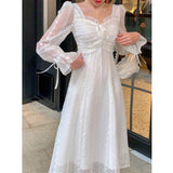 Aesthetic Dress Embroidered Lace Dress for Women Spring and Summer