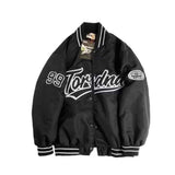 Orange Varsity Jacket Vintage Embroidered Baseball Uniform Street Jacket Winter Coat for Men and Women