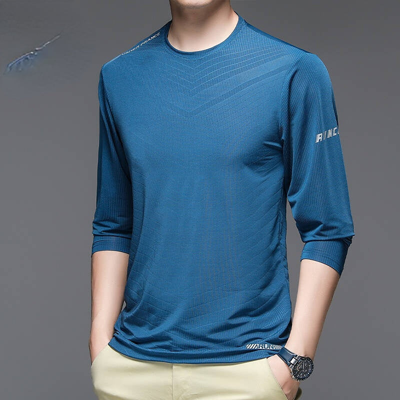 Sweat Wicking Shirt Spring and Autumn Men's Outdoor Long-Sleeved T-shirt Men's Casual Sports